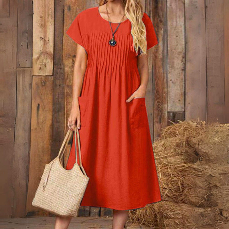 Emily™ Vestido Relajado con Bolsillos