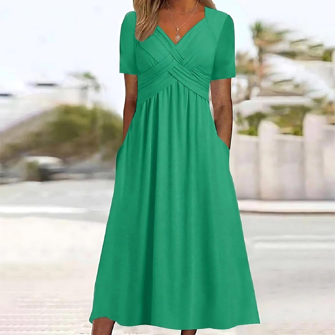 Jamaica™ Vestido Midi Elegante con Cobertura para el Abdomen