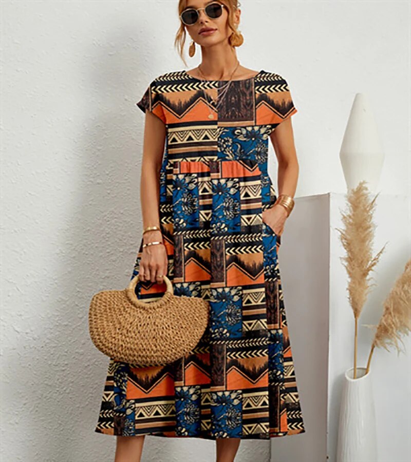 Sasha™ Vestido Floral Etéreo con Cobertura para el Abdomen