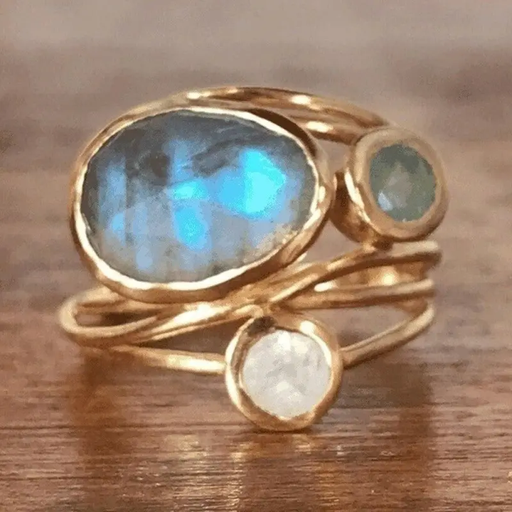 Anillo Johanna piedra lunar