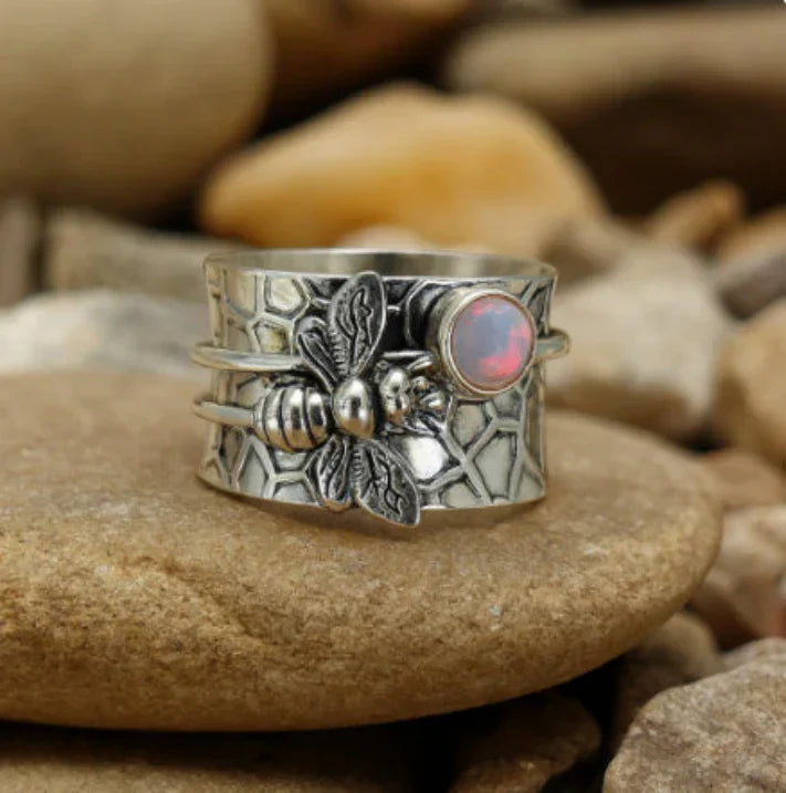 Anillo Gretchen piedra lunar