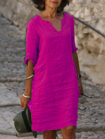 Selena™ Vestido V-Neck Timeless con Cobertura para el Abdomen