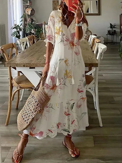 Ava™ Vestido Boho Elegante con Cobertura de Barriga