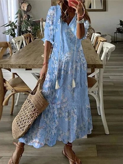 Ava™ Vestido Boho Elegante con Cobertura de Barriga